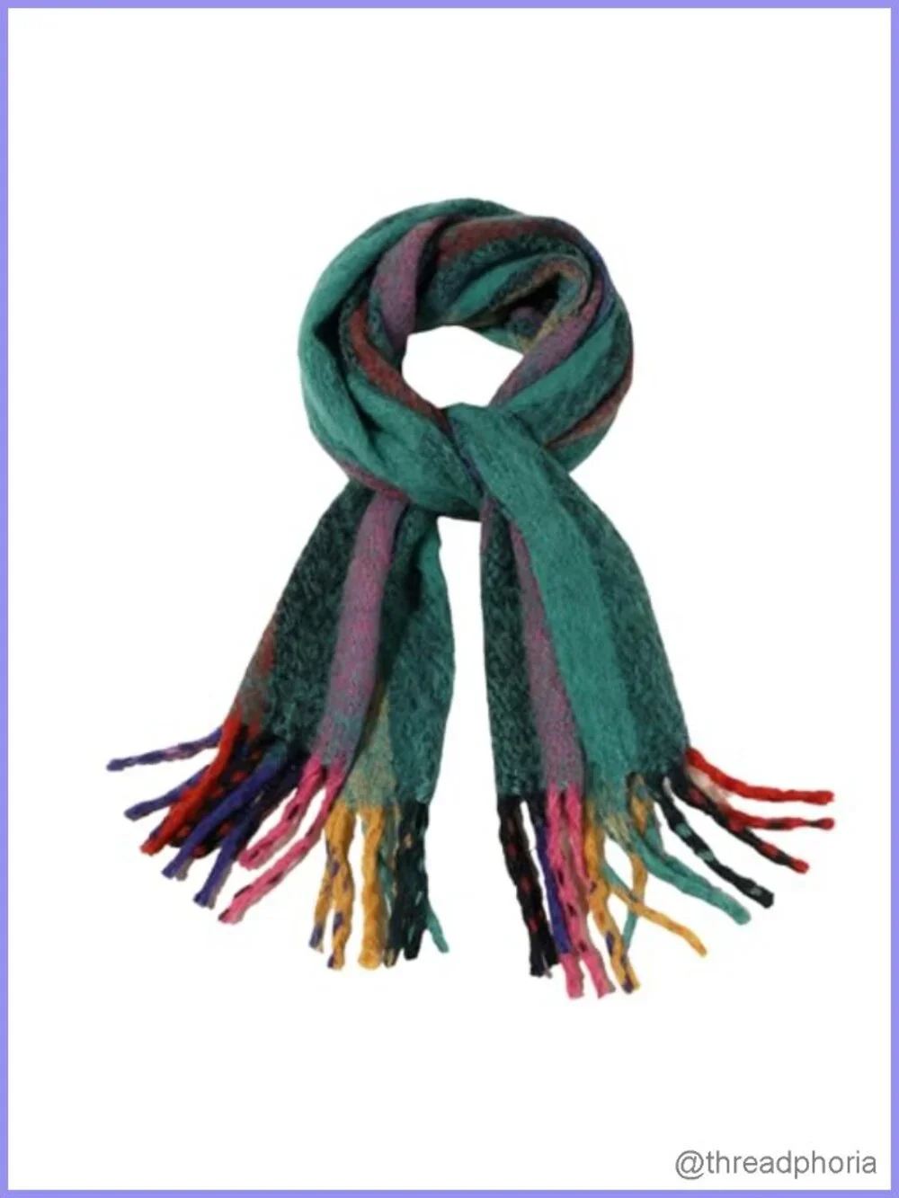Chunky Knit Winter Scarf Wrap Shawl for Women - Warm Thick Plaid Cozy Pashmina,